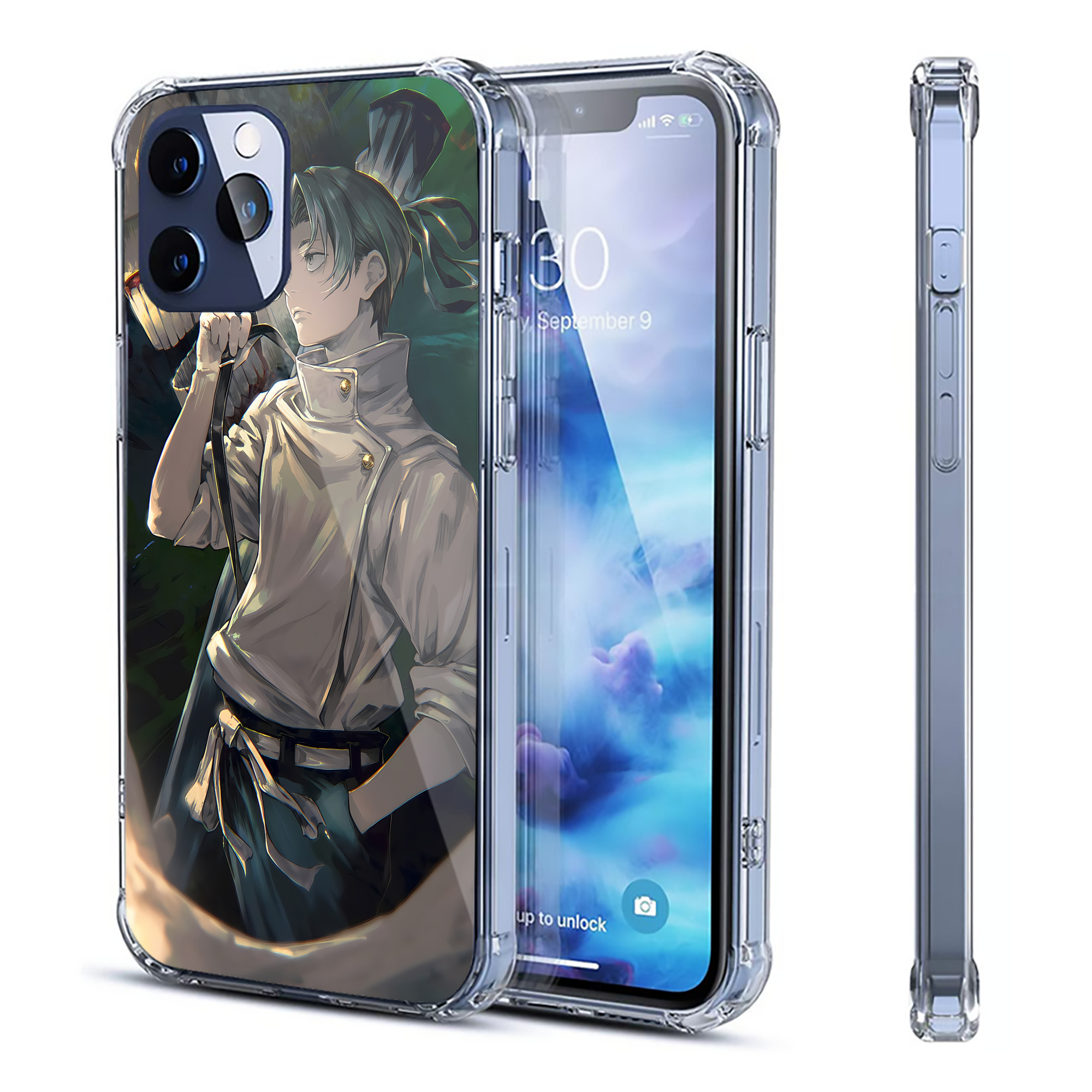 （画像用） 呪術廻戦 Jujutsu Kaisen 【iPhone 12シリーズ対応】透明スマホケース（クリアソフトケース）